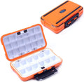 LESOVI Tackle Box, Waterproof Portable Tackle Box Organizer with Storing Tackle Set Plastic Storage - Mini Utility Lures Fishing Box, Small Organizer Box Containers for Trout Sporting Goods > Outdoor Recreation > Fishing > Fishing Tackle LESOVI B-Orange-L  