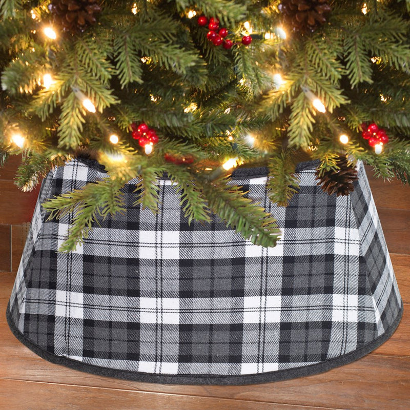 Holiday Time Black & White Plaid Stand Band™ Christmas Tree Collar Home & Garden > Decor > Seasonal & Holiday Decorations > Christmas Tree Skirts Dyno Seasonal Solutions, LLC.   