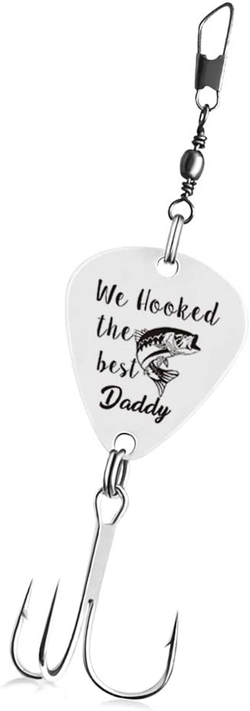 MUEEU Fishing Lure Engraved Text Fisherman Dad Daddy Father Grandpa First Loved Man Gift Sporting Goods > Outdoor Recreation > Fishing > Fishing Tackle > Fishing Baits & Lures MUEEU We Hooked the best daddy  