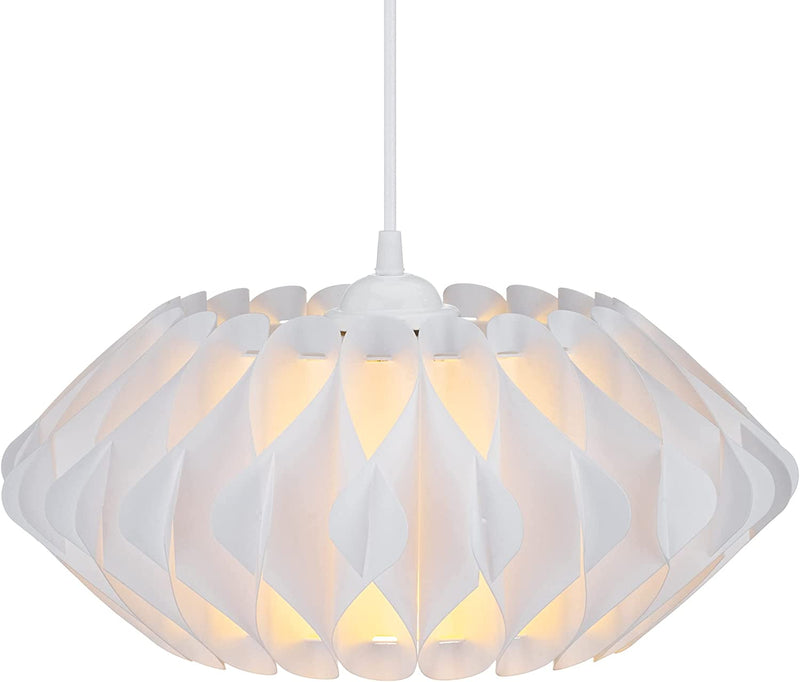 Kwmobile Puzzle Lampshade - 10" Diameter DIY Ceiling Light Lamp Shade with 22 Pieces - Flat Chandelier Design for Pendant Lights - Size M, White Home & Garden > Lighting > Lighting Fixtures > Chandeliers KW-Commerce   