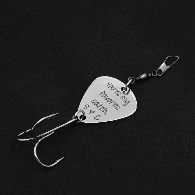 MUEEU Fishing Lure Engraved Text Fisherman Dad Daddy Father Grandpa First Loved Man Gift Sporting Goods > Outdoor Recreation > Fishing > Fishing Tackle > Fishing Baits & Lures MUEEU   