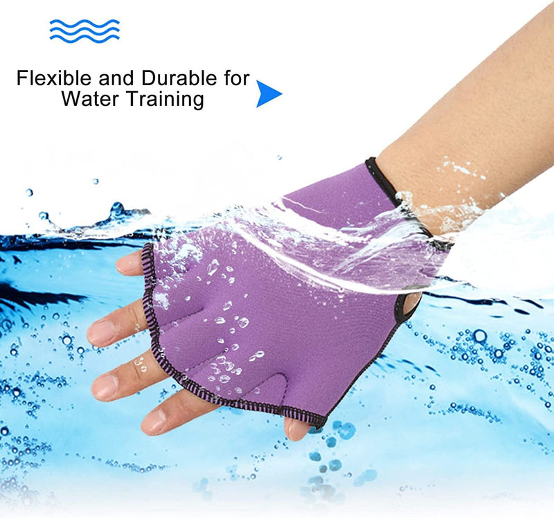 Mengk Webbed Swimming Gloves Aquatic Traning Paddles Water Resistance Diving Hand Paddles for Swimming Diving Training Sporting Goods > Outdoor Recreation > Boating & Water Sports > Swimming > Swim Gloves MengK   