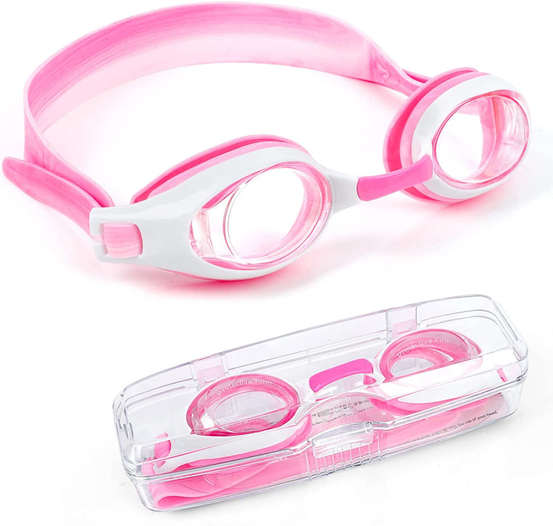 Itoobe Kids Goggles, Swimming Goggles for Childs Kids Boys Adults Men Waterproof Goggles for Age 3-16 Sporting Goods > Outdoor Recreation > Boating & Water Sports > Swimming > Swim Goggles & Masks iToobe Pink  