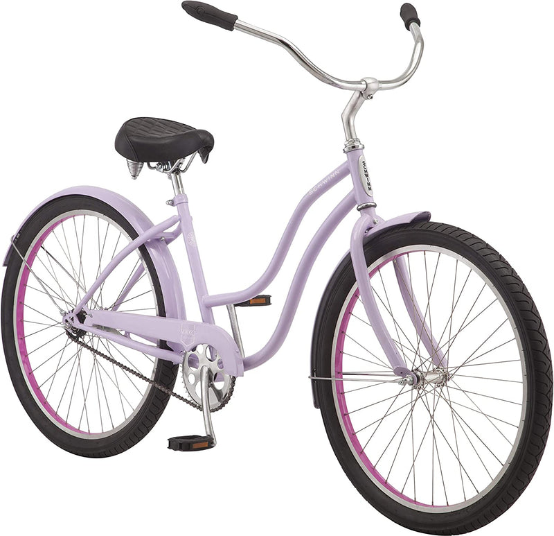 Schwinn Cruiser-Bicycles Mikko Adult Beach Cruiser Bike Sporting Goods > Outdoor Recreation > Cycling > Bicycles Pacific Cycle, Inc. Purple Mikko 1-speed 17-Inch Frame