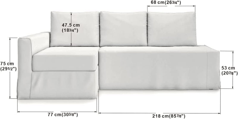 TLYESD Easy Fit Friheten Sleeper Sofa Cover Replacement for Couch Cover IKEA Friheten 3 Seat Sofa Bed Slipcover ,Friheten Sleeper Sofa Cover (Chaise on Left- Face to Sofa) Home & Garden > Decor > Chair & Sofa Cushions TLYESD   