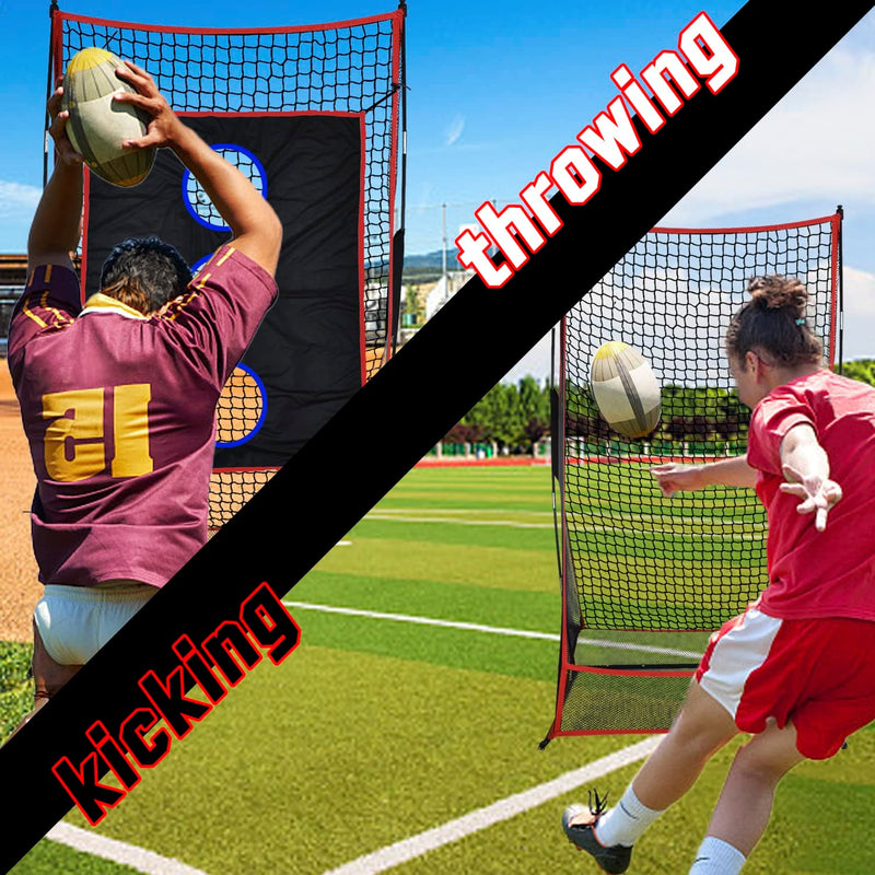 Kapler Football Kicking Throwing Net Portable Football Nets for Punt/Kick/Pass/Snap, 6X3Ft Kicker Cage with Removable Target,Easy to Assemble Soccer Training Field Goal for Kids Outdoor Home Use Sporting Goods > Outdoor Recreation > Winter Sports & Activities Kapler   