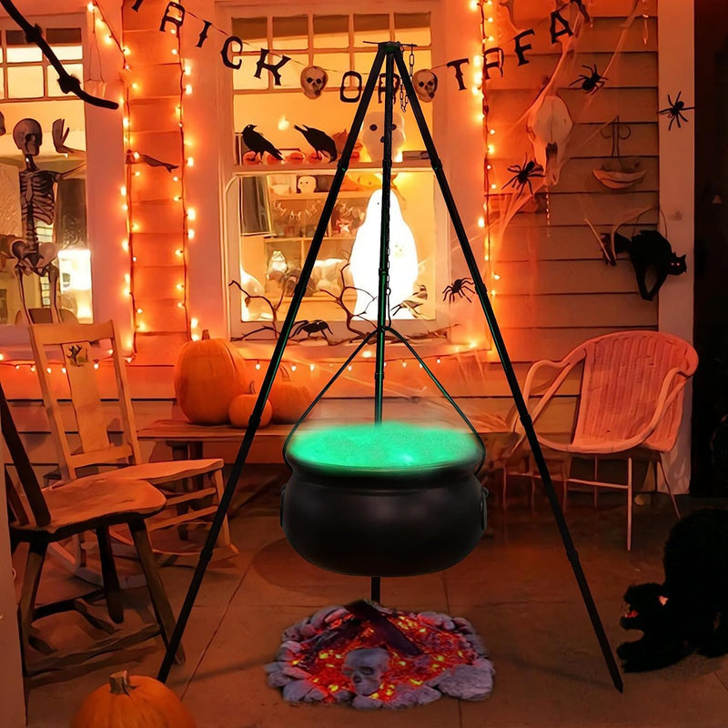 Halloween Decorations Outdoor - Halloween Party Decorations - Large Witches Cauldron on Tripod with Lights - Black Plastic Bowl Decor - Hocus Pocus Candy Bucket Decoration for Home Porch Outside  ShenZhen MaoDun MaoYi YouXianGongSi   