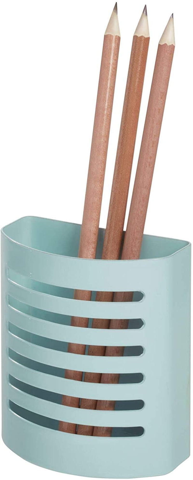 Idesign 85176 Magnetic Modern Pen and Pencil Holder, Writing Utensil Storage Organizer for Kitchen, Locker, Home, or Office, Set of 1, Mint Blue Home & Garden > Household Supplies > Storage & Organization iDesign Mint Blue Pencil Cup 