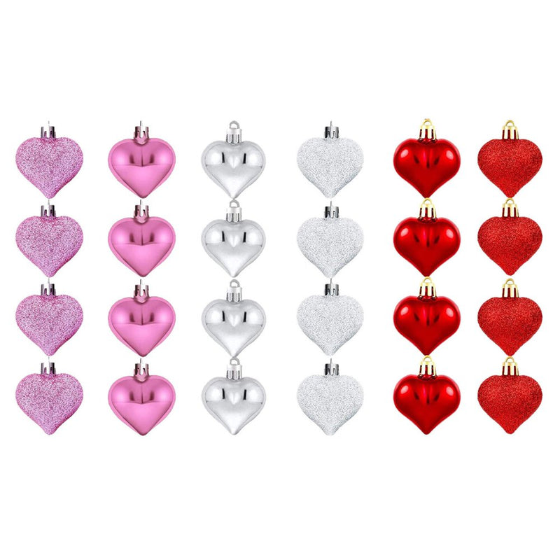Exywaves Decoration for Home Decor 24Pcs Valentine Decorations Heart Ornaments Romantic Valentine'S Day Gifts Home & Garden > Decor > Seasonal & Holiday Decorations Exywaves   