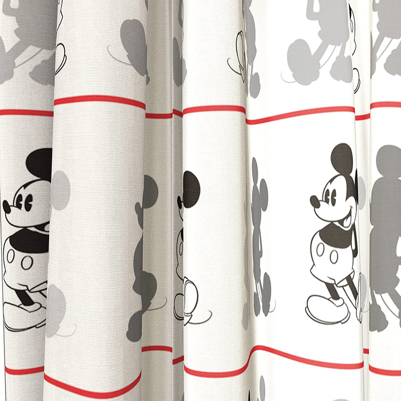 Disney Mickey Mouse Jersey White 4 Piece 84" Curtain/Drapes Set (2 Panels, 2 Tiebacks) Home & Garden > Decor > Window Treatments > Curtains & Drapes Disney   