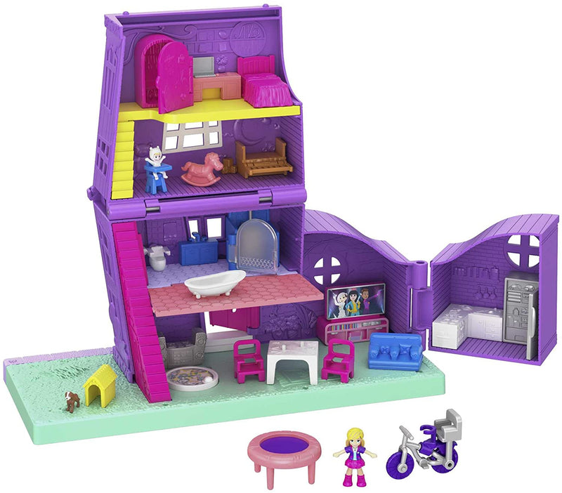Polly Pocket Doll House, Pollyville Pocket House with 2 Dolls and Accessories, Furniture and Reveals, Mini Toys Sporting Goods > Outdoor Recreation > Winter Sports & Activities Mattel   