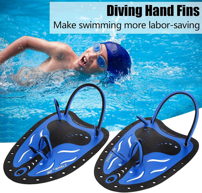 Swimming Paddles for Training, Adults Kids Swimming Hand Paddles 1 Pair Hand Training Swimming Diving Hand Fins Paddles Webbed Training Fin Scuba Equipment (M Blue) Boys Swim Hand Paddles Soft Hand P Sporting Goods > Outdoor Recreation > Boating & Water Sports > Swimming Tbest   