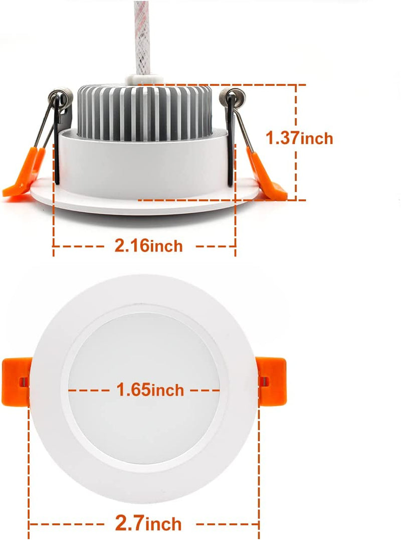 Ygs-Tech 2 Inch LED Recessed Lighting Dimmable Downlight, 3W(35W Halogen Equivalent), 5000K Daylight White, CRI80, LED Ceiling Light with LED Driver (4 Pack) Home & Garden > Lighting > Flood & Spot Lights ShenZhen YuBangShiXun Technologies Co. Ltd   