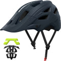 Extremus Aerolander Mountain Bike Helmet, Certified Bike Helmets for Adults Men Women, One-Piece Construction Road Cycling Helmet, MTB Lightweight Bicycle Helmet with Visor & Safety Rear Light Sporting Goods > Outdoor Recreation > Cycling > Cycling Apparel & Accessories > Bicycle Helmets Extremus Bluish Grey S/M(21.3-22.8in/54-58CM) 
