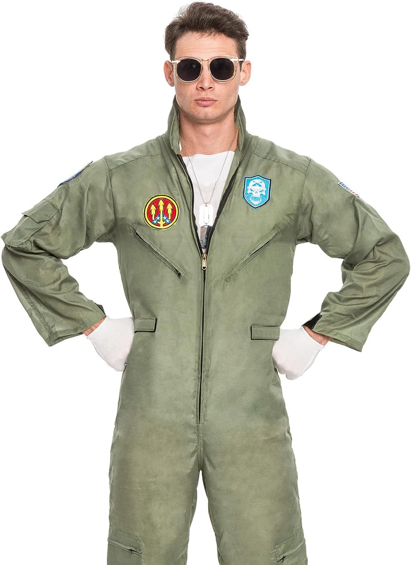 Spooktacular Creations Men’S Flight Pilot Adult Costume with Accessory for Halloween Party  Spooktacular Creations   