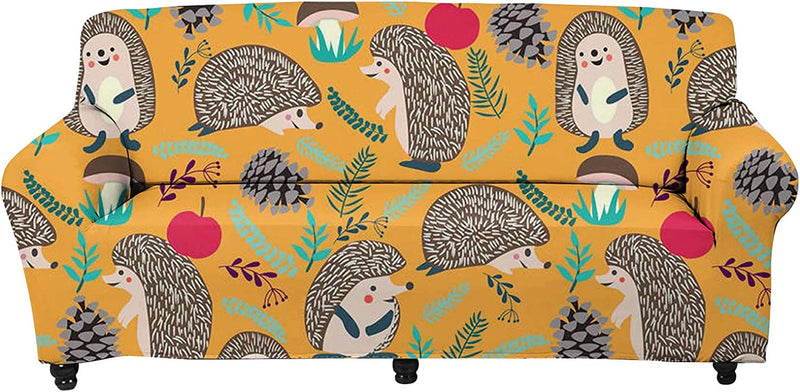 Doginthehole African Ethnic Style Sofa Slipcover Stretch Sofa Slipcover,Non Slip Fabric Couch Covers for Sectional Sofa Cushion Covers Furniture Protector Home & Garden > Decor > Chair & Sofa Cushions doginthehole Hedgehog Medium 