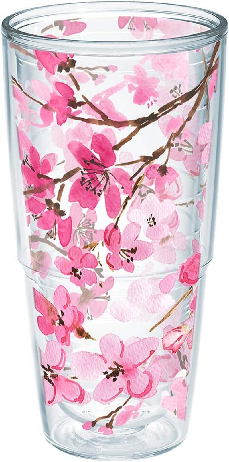 Tervis Made in USA Double Walled Sakura Japanese Cherry Blossom Insulated Tumbler Cup Keeps Drinks Cold & Hot, 24Oz, Classic - Lidded Home & Garden > Kitchen & Dining > Tableware > Drinkware Tervis Classic - Unlidded 24oz 