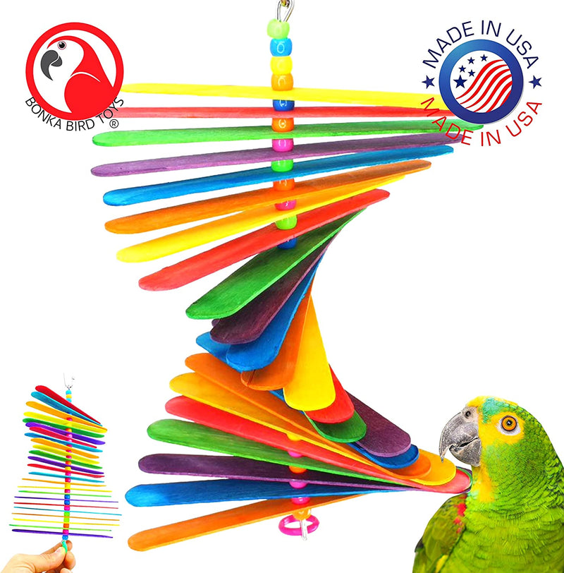 Bonka Bird Toys 867 Big Stick Colorful Wood Chew Beak Parrot Parrotlet Budgie Macaw African Grey Animals & Pet Supplies > Pet Supplies > Bird Supplies > Bird Toys Bonka Bird Toys   