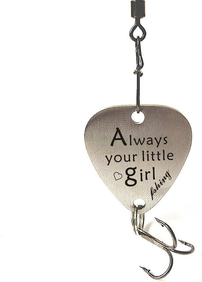 Djwindy Father of the Bride Wedding Gift Stainless Steel Fishing Lure with Sweet Words Always Your Little Girl,Great Gift for Fisherman Sporting Goods > Outdoor Recreation > Fishing > Fishing Tackle > Fishing Baits & Lures DJwindfy   