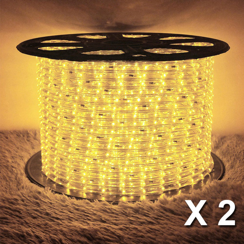 LED Rope Lights 110V Waterproof Connectable String Lights for Indoor Outdoor Garden Decorative Lighting Green Home & Garden > Decor > Seasonal & Holiday Decorations LamQee 300FT (2 x 150FT) Warm White 