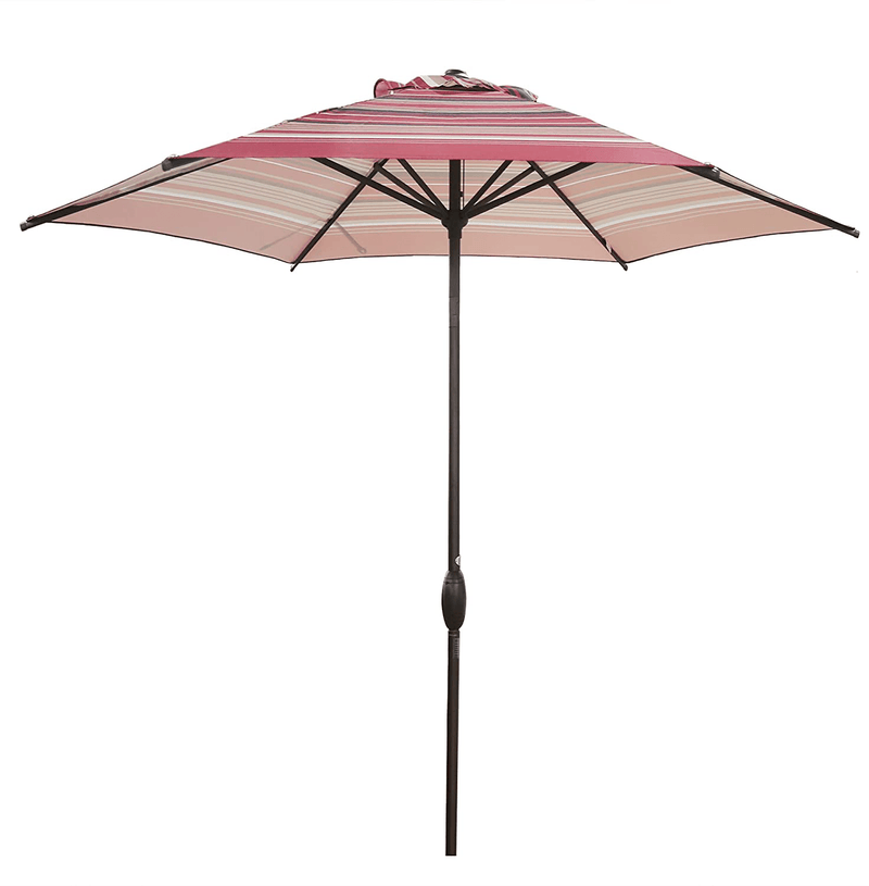 Abba Patio 9ft Patio Umbrella Outdoor Umbrella Patio Market Table Umbrella with Push Button Tilt and Crank for Garden, Lawn, Deck, Backyard & Pool, Beige