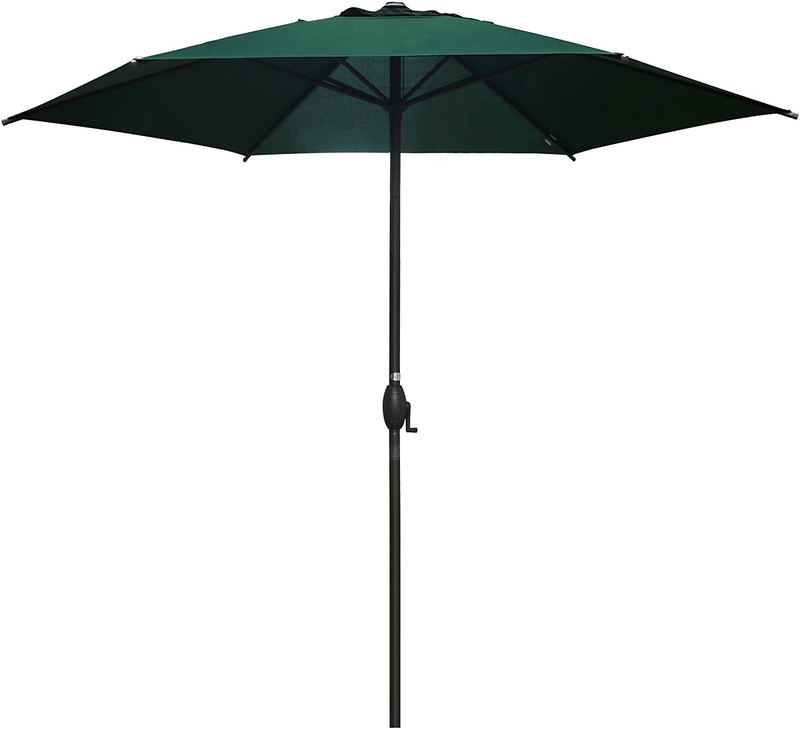 Abba Patio 9ft Patio Umbrella Outdoor Umbrella Patio Market Table Umbrella with Push Button Tilt and Crank for Garden, Lawn, Deck, Backyard & Pool, Beige