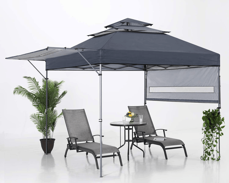 ABCCANOPY 10x17 Pop up Gazebo Canopy 3-Tier Instant Canopy with Adjustable Dual Half Awnings, Deep Gray Home & Garden > Lawn & Garden > Outdoor Living > Outdoor Structures > Canopies & Gazebos ABCCANOPY deep gray 10x17 