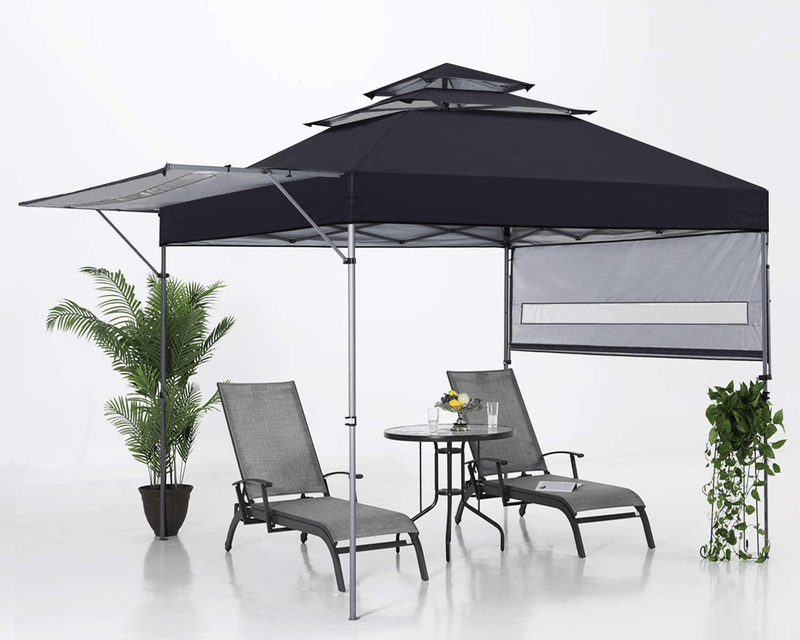 ABCCANOPY 10x17 Pop up Gazebo Canopy 3-Tier Instant Canopy with Adjustable Dual Half Awnings, Deep Gray Home & Garden > Lawn & Garden > Outdoor Living > Outdoor Structures > Canopies & Gazebos ABCCANOPY black 10x17 