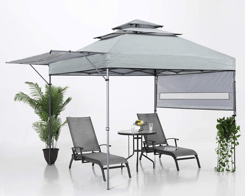 ABCCANOPY 10x17 Pop up Gazebo Canopy 3-Tier Instant Canopy with Adjustable Dual Half Awnings, Deep Gray Home & Garden > Lawn & Garden > Outdoor Living > Outdoor Structures > Canopies & Gazebos ABCCANOPY Gray 10x17 
