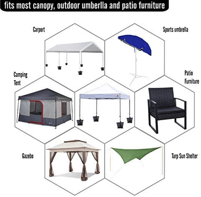 ABCCANOPY Canopy Weights Gazebo Tent Sand Bags,4pcs-Pack (Black) Home & Garden > Lawn & Garden > Outdoor Living > Outdoor Structures > Canopies & Gazebos ABCCANOPY   
