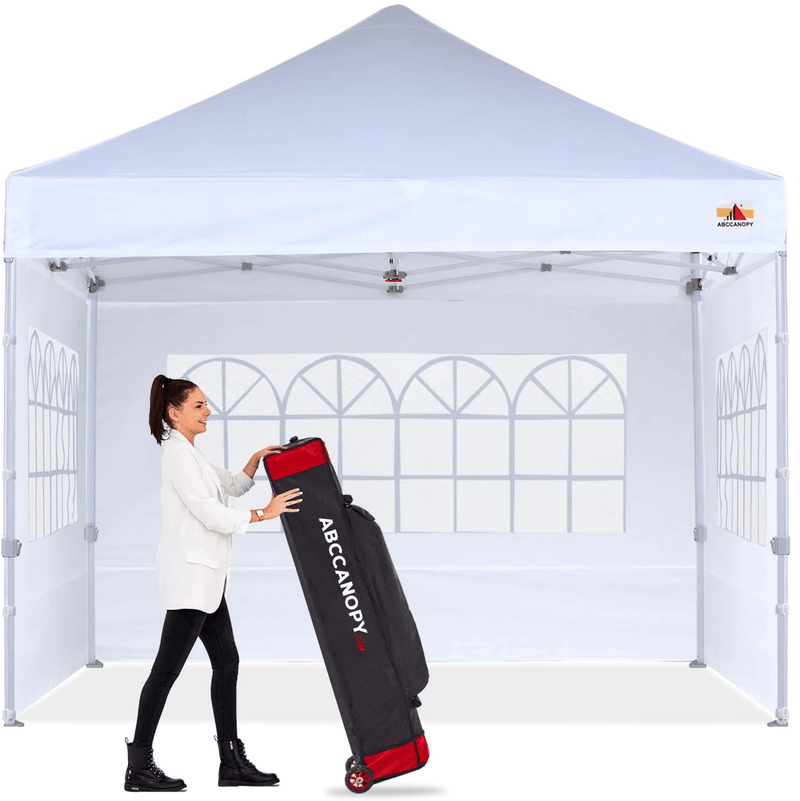 ABCCANOPY Ez Pop Up Canopy Tent 10x10 with Church Window Sidewalls, Party Tent-Series,White Home & Garden > Lawn & Garden > Outdoor Living > Outdoor Structures > Canopies & Gazebos ABCCANOPY White 10X10 