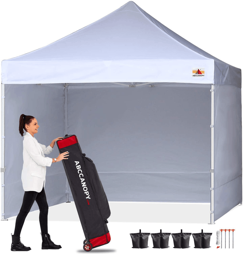 ABCCANOPY Ez Pop Up Canopy Tent with Sidewalls 10x10 Commercial -Series Home & Garden > Lawn & Garden > Outdoor Living > Outdoor Structures > Canopies & Gazebos ABCCANOPY White 8X8 