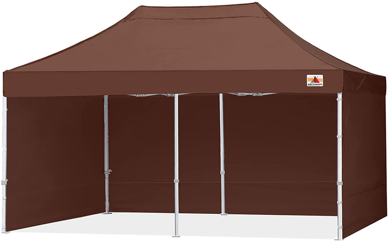 ABCCANOPY Ez Pop Up Canopy Tent with Sidewalls 10x10 Commercial -Series Home & Garden > Lawn & Garden > Outdoor Living > Outdoor Structures > Canopies & Gazebos ABCCANOPY brown 10X20 