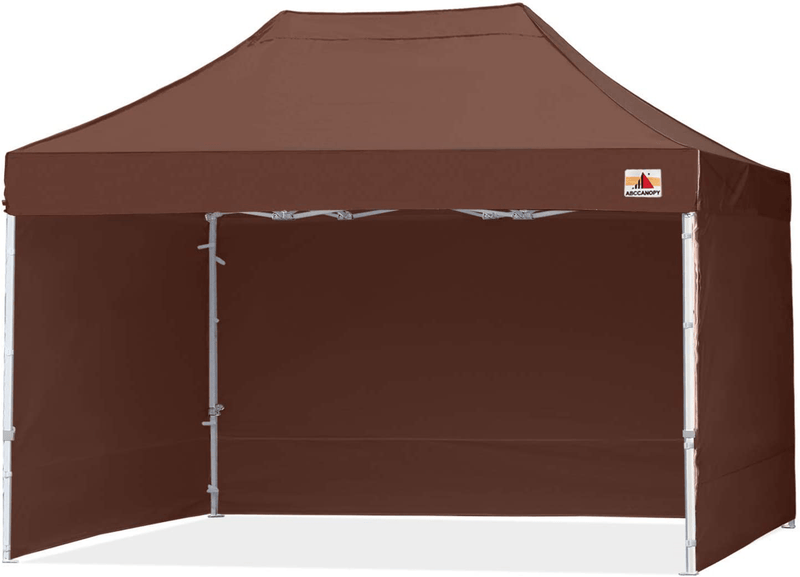 ABCCANOPY Ez Pop Up Canopy Tent with Sidewalls 10x10 Commercial -Series Home & Garden > Lawn & Garden > Outdoor Living > Outdoor Structures > Canopies & Gazebos ABCCANOPY brown 10X15 