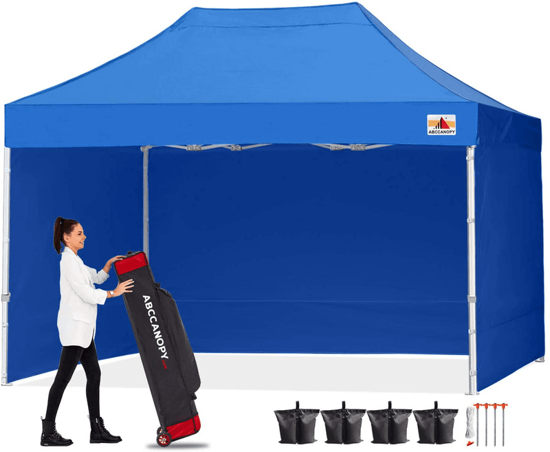 ABCCANOPY Ez Pop Up Canopy Tent with Sidewalls 10x10 Commercial -Series Home & Garden > Lawn & Garden > Outdoor Living > Outdoor Structures > Canopies & Gazebos ABCCANOPY royal blue 10X15 