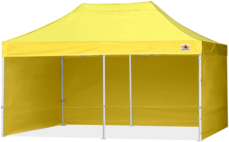 ABCCANOPY Ez Pop Up Canopy Tent with Sidewalls 10x10 Commercial -Series Home & Garden > Lawn & Garden > Outdoor Living > Outdoor Structures > Canopies & Gazebos ABCCANOPY yellow 10X20 