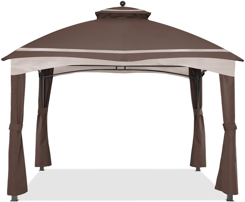 ABCCANOPY Replacement Canopy Top and Corner Curtains for Lowe's Allen Roth 10X12 Gazebo