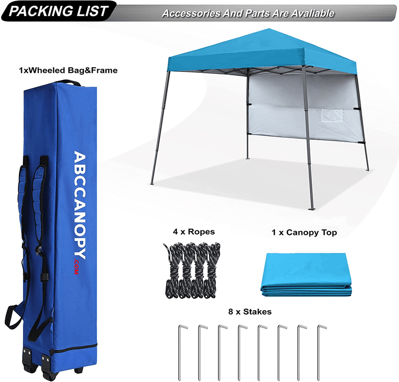ABCCANOPY Stable Pop up Outdoor Canopy Tent with 1 Sun Wall, Bonus Backpack Bag,Sky Blue Home & Garden > Lawn & Garden > Outdoor Living > Outdoor Structures > Canopies & Gazebos ABCCANOPY   