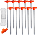 ABCCANOPY Tent Stakes Camping Tent Stakes, 10Pc-Pack (Orange) Sporting Goods > Outdoor Recreation > Camping & Hiking > Tent Accessories ABCCANOPY orange 16 inch 