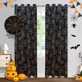 Ombre Blackout Curtains 84 Inches Long Damask Patterned Grommet Curtain Panels Grey Gradient Window Treatments Thermal Insulated Window Drapes for Bedroom Living Room(Grey, 2 Panels/ 52X84 Inch) Home & Garden > Decor > Window Treatments > Curtains & Drapes BLEUM CADE Orange Gradient-black 52''W x 84''L 