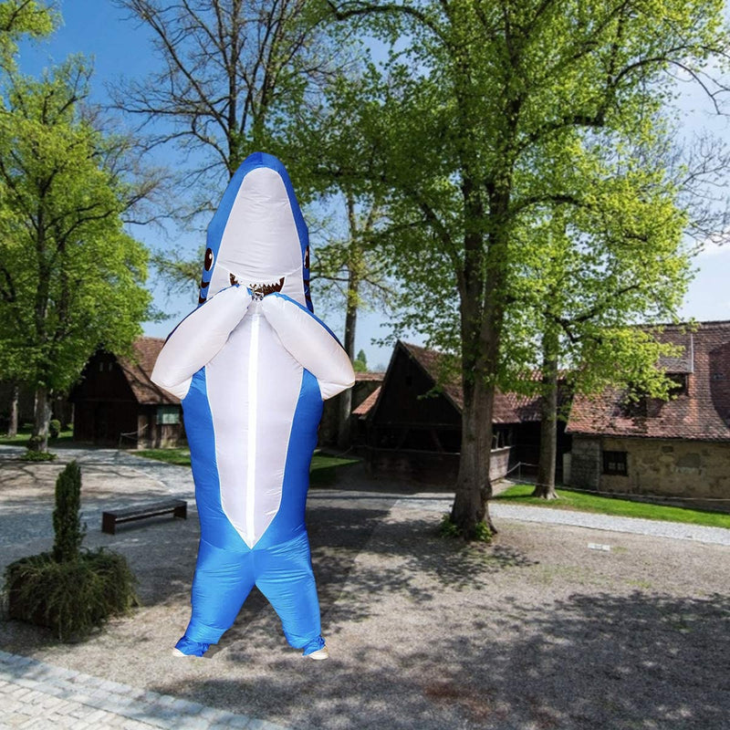 Adults Inflatable Halloween Costumes Blow up Shark Costume for Halloween, Birthday Gift Cos Play Party