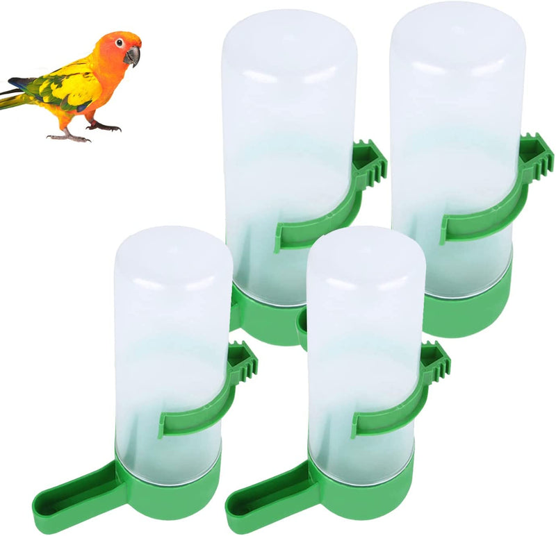 4Pcs Automatic Bird Feeders, Bird Water Dispenser for Cage, Bird Water Feeder Bottles Bird Drinker Container Hanging Seed Food Dispenser Water Clip for Parrots Budgie, Cockatiel, Lovebirds Finch Animals & Pet Supplies > Pet Supplies > Bird Supplies > Bird Cage Accessories > Bird Cage Food & Water Dishes Skyeasure 2x60ml+ 2x90ml  