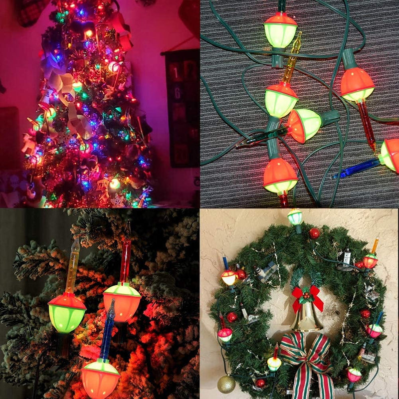 Abeja 4 Pack Multicolor Christmas Bubble Lights Replacement Bulbs Traditional Bubble Light Replacement E12 Candelabra Base (Not String Lights) 5W - for Xmas Christmas Decorations Home & Garden > Lighting > Light Ropes & Strings Abeja   