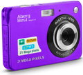 AbergBest 21 Mega Pixels 2.7" LCD Rechargeable HD Digital Camera Video Camera Digital Students Cameras,Indoor Outdoor for Adult/Seniors/Kid (Purple) Cameras & Optics > Cameras > Digital Cameras AbergBest Purple  