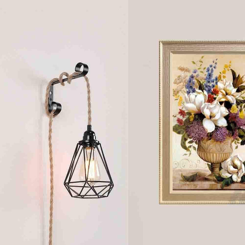 [2Pack 15Ft]Pendant Light Cord Kit with Dimmer Switch,Twisted Hemp Rope Vintage Plug in Hanging Lighting,Industrial Lamp Socket Set E26,Extension Hanging Lantern Cable for Farmhouse,Retro DIY Projects Home & Garden > Lighting > Lighting Fixtures Grtoeud   