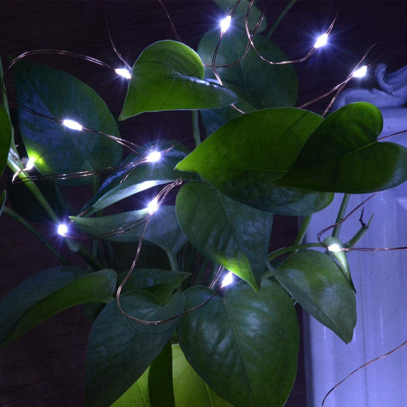 Abkshine Set of 4 Cool White Fairy Lights, Battery Operated String Lights, Cold White LED Starry Starry Lights for Indoor Christmas Decor Home & Garden > Lighting > Light Ropes & Strings Abkshine   