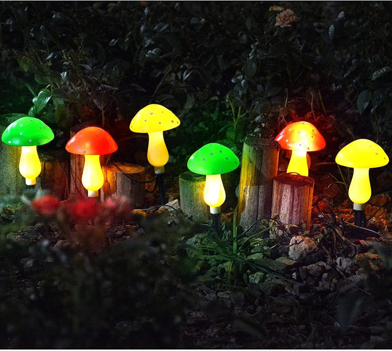 Abkshine Upgraded Outdoor Solar Garden Mushroom Lights(6 Mushrooms Lamps), 8 Modes outside Waterproof Solar Powered Garden Christmas Lights Decoration Garden, Yard, Lawn, Pathway... (Multi-Colored) Home & Garden > Lighting > Lamps Zhongshan LiHang Lighting Co.,Ltd.   