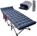 ABORON Folding Camping Cots for Adults, Folding Camping Cots Portable, Heavy Duty Sleeping Cots W/Mattress & Carrying Bag (75" L X 28" W + 75" L X 28" W, Kimono Gray Cot & Pearl Cotton Pads) Sporting Goods > Outdoor Recreation > Camping & Hiking > Camp Furniture ABORON Red Cot & Blue Pad 75"L x 28"W 