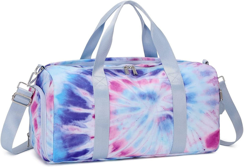Abshoo Sports Gym Bag for Girls Teen Weekender Carry on Women Travel Duffel Bag with Shoe Compartment (Tie Dye D) Home & Garden > Household Supplies > Storage & Organization abshoo Tie Dye D  