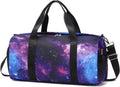 Abshoo Sports Gym Bag for Girls Teen Weekender Carry on Women Travel Duffel Bag with Shoe Compartment (Tie Dye D) Home & Garden > Household Supplies > Storage & Organization abshoo Galaxy Navy  